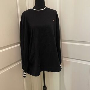 HONOR the gift Mens Black Long Sleeve Crew Neck XLarge American Flag Patch